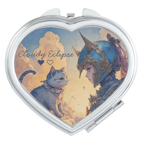 Lady Knight and her Noble Cat Compact Mirror