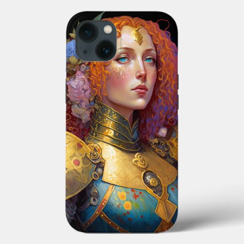 Lady Knight Warrior Armor Fantasy Art iPhone 13 Case
