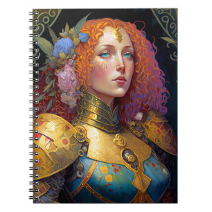 Lady Knight Warrior Armor Fantasy Art Notebook