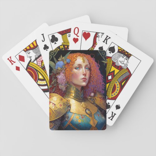 Lady Knight Warrior Armor Fantasy Art Poker Cards