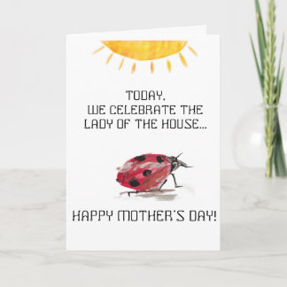 Lady (ladybug) of the House- Mother's Day Card