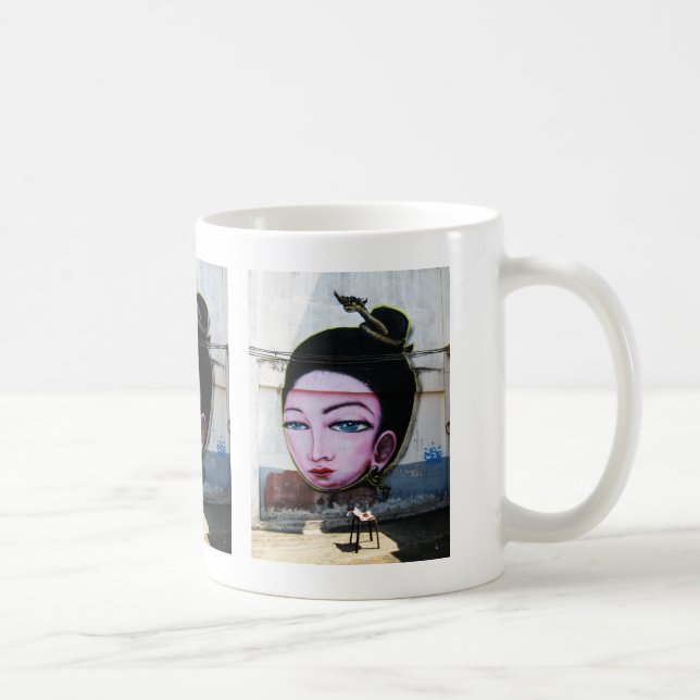 Lady Lao Graffiti Street Art Coffee Mug (Right)