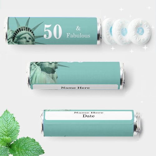 Lady Liberty 50th Birthday Party Breath Savers Mints