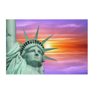 Lady Liberty and Sunrise Acrylic Print