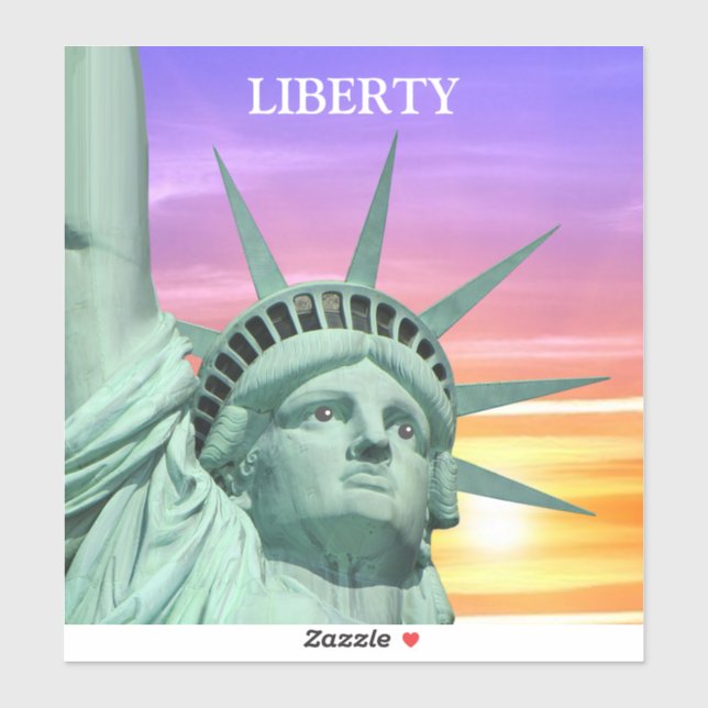 Lady Liberty and Sunrise  Sticker (Sheet)