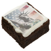 Lady Liberty and the American Flag Brownie (Angled)