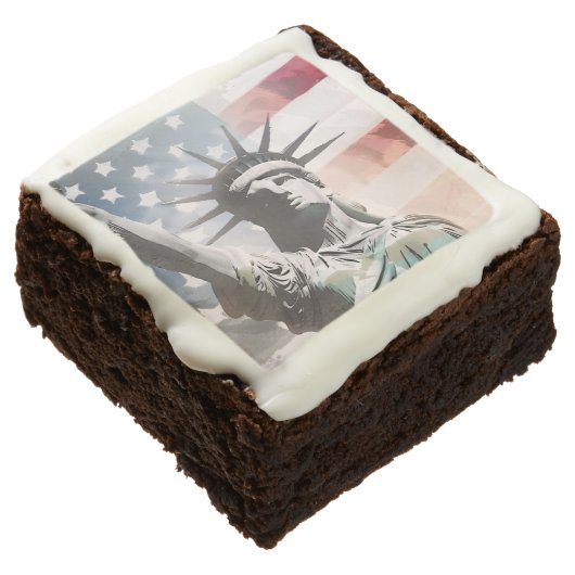 Lady Liberty and the American Flag Brownie (Angled)