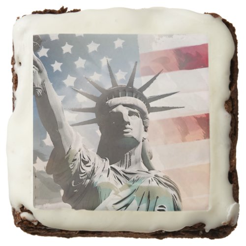 Lady Liberty and the American Flag Brownie