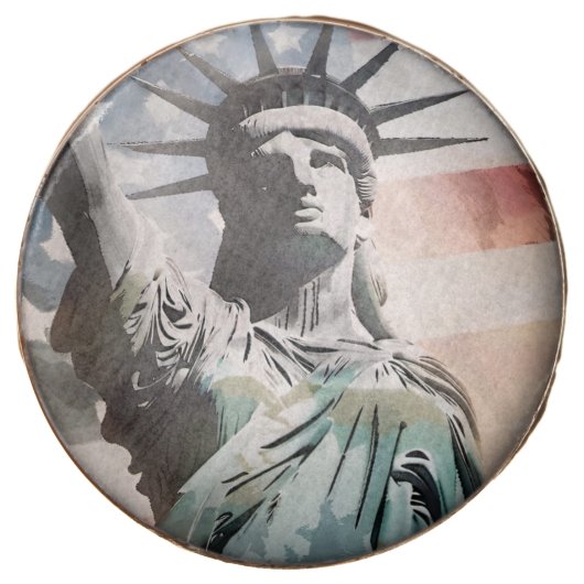 Lady Liberty and the American Flag Chocolate Covered Oreo (Front)