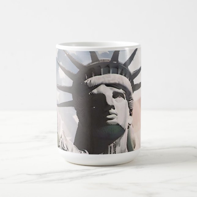 Lady Liberty and the American Flag Coffee Mug (Center)