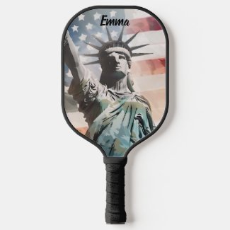 Lady Liberty and the American Flag Custom Name