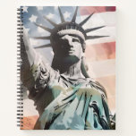 Lady Liberty and the American Flag Notebook