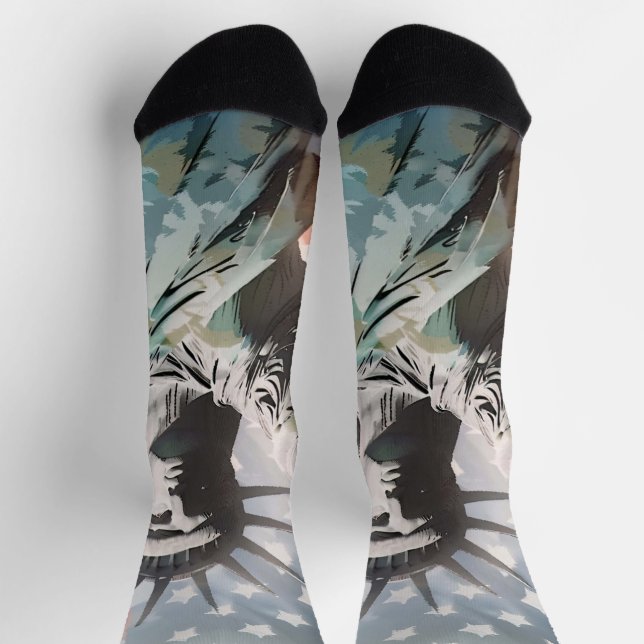 Lady Liberty and the American Flag Socks (Top)