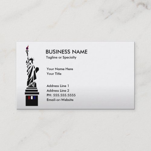 lady liberty business cards