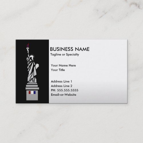 lady liberty business cards