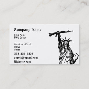 Lady Liberty FFL dealer business card