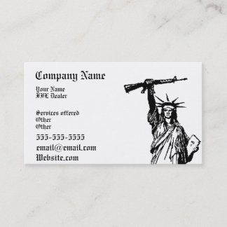 Lady Liberty FFL dealer business card 3