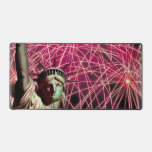 Lady Liberty Fireworks Background Celebration July Desk Mat at Zazzle