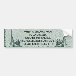LADY LIBERTY - JESUS QUOTE - ARMS BUMPER STICKER