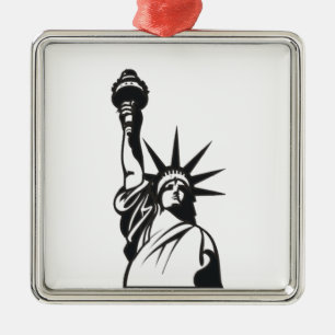 Lady Liberty Metal Ornament