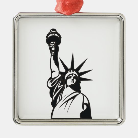 Lady Liberty Metal Ornament