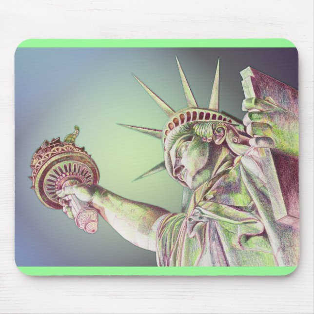 Lady Liberty Mouse Pad (Front)