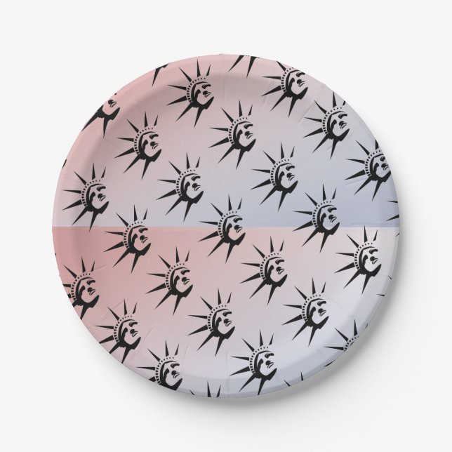 Lady Liberty Paper Plates (Front)