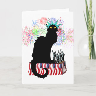 Lady Liberty - Patriotic Le Chat Noir Card