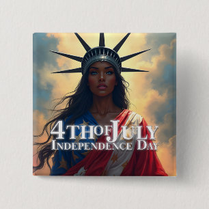 Lady Liberty Reimagined – A New Face of Freedom Button