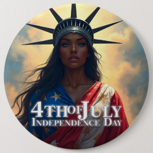 Lady Liberty Reimagined – A New Face of Freedom Button
