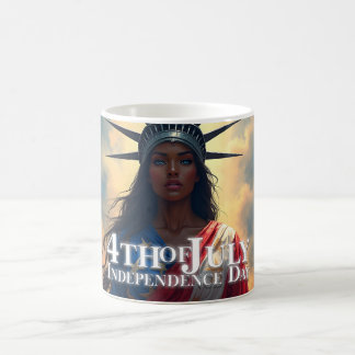Lady Liberty Reimagined – A New Face of Freedom Color Morph Mug