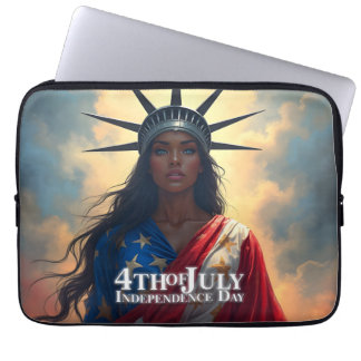 Lady Liberty Reimagined – A New Face of Freedom Laptop Sleeve