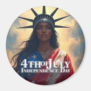 Lady Liberty Reimagined – A New Face of Freedom Magnet