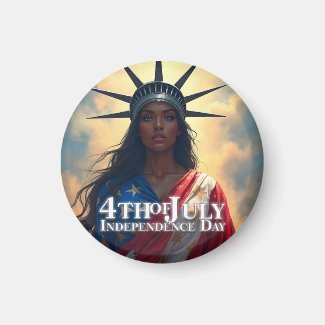 Lady Liberty Reimagined – A New Face of Freedom Magnet