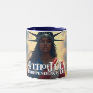 Lady Liberty Reimagined – A New Face of Freedom Mug