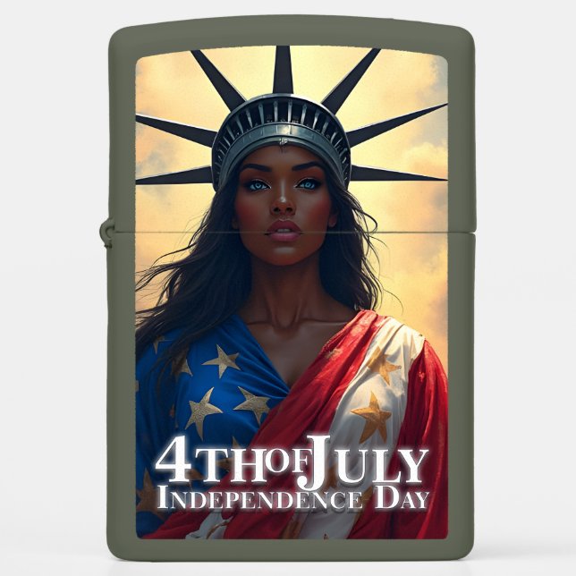 Lady Liberty Reimagined – A New Face of Freedom Zippo Lighter (Front)