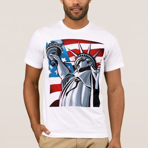 Lady Liberty Standing Strong  Proud T_Shirt