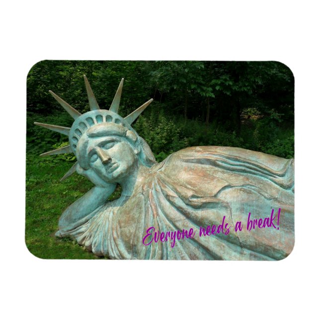 Lady Liberty Takes a Break - photo magnet (Horizontal)