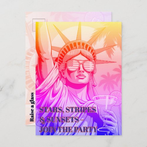 Lady Liberty Toasts the 250th—Party Invite