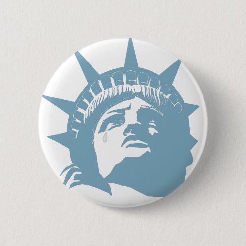 Lady Liberty with a tear Pinback Button