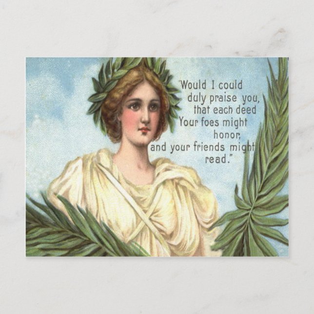 Lady Liberty Wreath Memorial Day Postcard (Front)