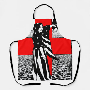 Lady Liberty WWI US Patriotic Poster 1918 Apron