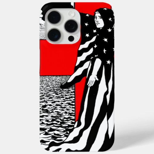 Lady Liberty WWI US Patriotic Poster 1918 iPhone 15 Pro Max Case