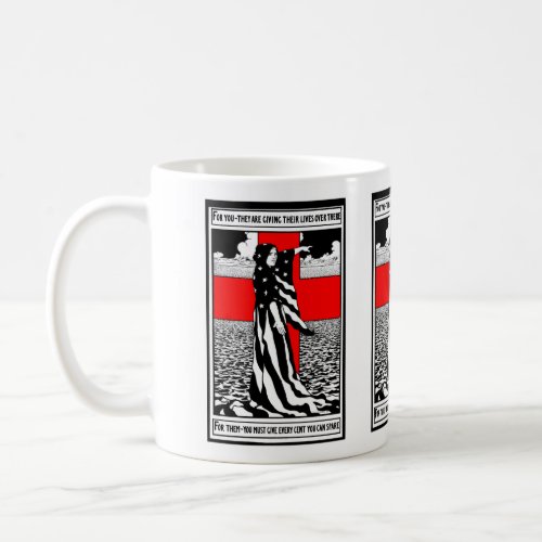 Lady Liberty WWI US Patriotic Poster 1918 Coffee Mug