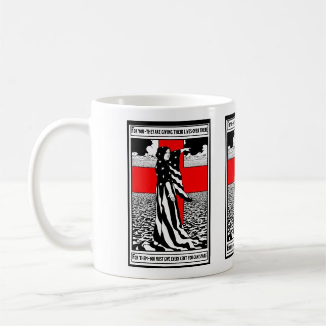 Lady Liberty WWI US Patriotic Poster 1918 Coffee Mug (Left)