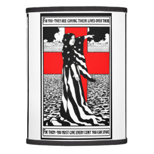 Lady Liberty WWI US Patriotic Poster 1918 Lamp Shade