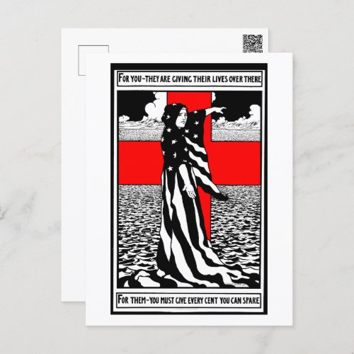 Lady Liberty WWI US Patriotic Poster 1918 Postcard