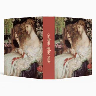 Lady Lilith by Rossetti, Vintage Victorian Portait 3 Ring Binder