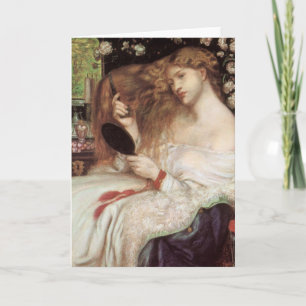 Lady Lilith by Rossetti, Vintage Victorian Portait Card