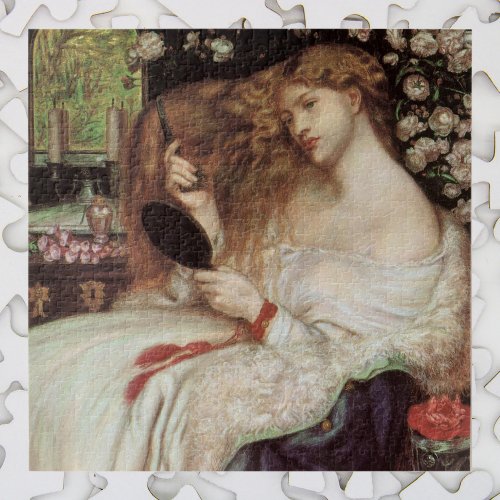 Lady Lilith by Rossetti Vintage Victorian Portait Jigsaw Puzzle